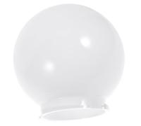 HAKIDZEL Abat-jour Globe En Acrylique Blanc Lait 250 Mm De Diamètre Embase 120 Mm, Abat-jour De Lampadaire Pour Éclairage Extérieur Et Porche, Couverture Lumineuse Pour Terrasse Et Jardin