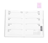 HAKIDZEL Agenda avec Couverture Pu Rose Compact Format A7 2026 Mensuel Expérience D'écriture Fluide et Design Unique pour Présents D'anniversaire et Usage Quotidien