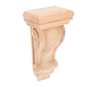 HAKIDZEL Applique en Bois Sculpté Style Colonne Romaine Vintage Beige, Support Étagère Décoratif Polyvalent pour Décoration Murale et Meubles de Maison