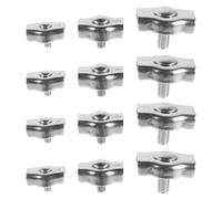 HAKIDZEL Assortiment de 12 Pinces pour Câbles Métalliques en Acier Inoxydable 304, Facile à Installer et Antidérapantes, pour Équipement D'aventure et Travaux en Hauteur