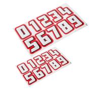 HAKIDZEL Autocollants 2 Sets de 10 Stickers pour Film Réfléchissant Solide Numérotés Réfléchissants pour Sécurité Améliorée en Extérieur Casque de Vélo et VTT