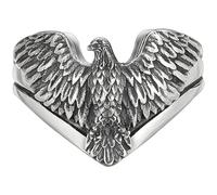 HAKIDZEL Bague Aigle Vintage pour Adolescentes en Cuivre Argenté, Confortable à Porter Surface Intérieure Polie, pour Fêtes et Usage Quotidien