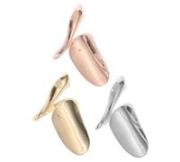 HAKIDZEL Bagues Charme à Ongles en Métal 3pcs pour Nail Art DIY Faciles à Utiliser, Bagues Punk Bout des Doigts, Accessoires pour Cosplay et Mariages