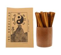 HAKIDZEL Bâtons de Fortune Chinois en Bambou avec Livre et Illustrations, Outils de Divination Symboliques pour Enseignement en Groupe et Ambiance Esthétique