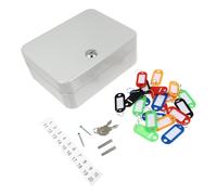 HAKIDZEL Boîte de Gestion des Clés Murale en Acier, Multi Slots, Blanc | Organisation des Clés, Protection Résistante à L’usure, Usage Maison et Bureau, pour Gestionnaires de Biens