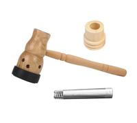 HAKIDZEL Boîte de Moxibustion en Bois 3 Pièces Portable Forme Gourde Brûleur à Bâtonnets Moxa Outil de Massage des Points D'acupuncture pour Peau et Zones Abdominales Blocage de Cendres