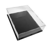 HAKIDZEL Boîte de Présentation pour Livre, Vitrine de Rangement Acrylique Noire 33x25x7,5cm, Antipoussière, Protectrice, Accès Facile, pour Livre et Souvenir Religieux, Étude
