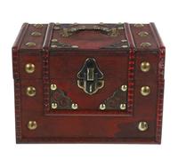 HAKIDZEL Boîte de Rangement en Bois et Alliage Vintage pour Tarot et Clés