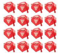 HAKIDZEL Boîtes à Bonbons de Mariage Style Chinois Traditionnel, Lot de 20 Pièces en Papier et Polyester Motif Ajouré, Coffret Élégant pour Chocolats et Occasions Spéciales
