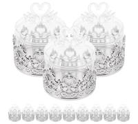 HAKIDZEL Boîtes à Bonbons Design Polyvalent et Élégant Lot de 12 en Plastique Argenté de Cygne pour Fournitures de Fête et Organisation D'événements pour Fête des Pères 2026