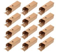 HAKIDZEL Boîtes en Carton Kraft Design Compact et Portable Lot de 12 Boîte de Rangement en Espace, Couleur Kaki pour Parfum et Huiles Essentielles