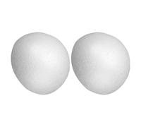 HAKIDZEL Boules blanches demi-sphère en polystyrène 18 cm 2 pièces pour centre de table et loisirs créatifs manuels