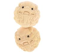 HAKIDZEL Boules de Massage en Bois de Buis Sculpté 2pcs Mains, Masseur Pratique pour Massage des Doigts et Relaxation des Articulations