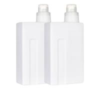 HAKIDZEL Bouteilles de Lessive Vides Rechargeables en Pe Lot de 2 Flacons Blancs Pratiques Étanches et Multifonctions, pour Maison ou Hôtel pour Détergent Liquide