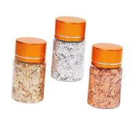 HAKIDZEL Bouteilles Flocons de Foil Nail Art DIY Or Argent Cuivre Bouteilles Multicolores pour Décoration Ongles Accessoires Manucure Maison Salon
