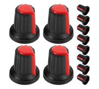 HAKIDZEL Boutons de Commande Dj 20 Pcs Rouge pour Potentiomètre 6 Mm Cannelé, Capuchons Boutons Contrôle Volume et Tonalité pour Table de Mixage Audio Professionnel