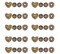 HAKIDZEL Boutons-Pression Multifonctions Métalliques 10 Jeux Pour Sacs Vêtements Artisanat Scrapbook Décoration 0.79X0.59X0.31 Pouces