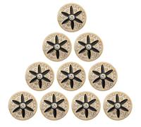 HAKIDZEL Boutons Ronds Métalliques Noirs 22mm, Ensemble de 10 Pièces, Design Élégant Strass, pour Manteaux en Laine et Accessoires Vestimentaires