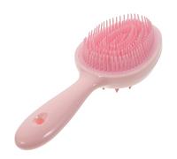 HAKIDZEL Brosse à Cheveux pour Laver et Masser le Cuir Chevelu Double Dents Manche Long Couleur Rose Brosse Nettoyante Exfoliante pour Cuir Chevelu Accessoire Bien-Massage Capillaire