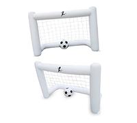 HAKIDZEL But de Football Gonflable avec Filet Goal de Football Portable et Durable Adapté pour Jardin Plage Gym et École Porte Ballon
