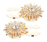 HAKIDZEL Cache Bouton Femme en Alliage Embellissements Cristaux et Matériaux Solides, Style Élégant et Classique pour Réunions d'Affaires ou Dîners