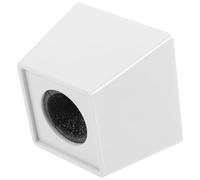 HAKIDZEL Cache-Logo Microphone Blanc en Mousse Facile à Installer, Protège et Stabilise Le Micro pour Interviews Professionnelles en Réunions d'entreprise