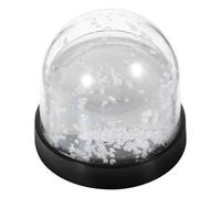 HAKIDZEL Cadre Photo Boule à Neige DIY avec Base Noire Globe de Neige Transparent pour Sublimation Kit Bricolage Photo Festif et Créatif Matériau Sûr