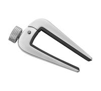 HAKIDZEL Capodastre en Alliage de Zinc Argenté Silicone, Réglable et Stable pour Guitare Acoustique et Basse 12 Cordes pour Amateurs et Professionnels