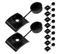 HAKIDZEL Capuchons Imperméables Noirs en Plastique pour Tuiles, 100 Pièces, Installation Rapide et Stabilité Renforcée, Adaptés aux Toitures en Acier pour Projets Extérieurs