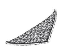 HAKIDZEL Châle Dentelle Triangle Noir Voile en Polyester, Écharpe pour Femme à Utiliser en Messe Catholique et Occasions Spirituelles