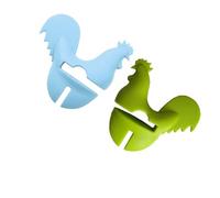 HAKIDZEL Clip Latéral en Silicone Résistant la Chaleur de Poussin 2pcs, Pince Antidébordement pour Pot, Accessoire Cuisine Pratique et Facile à Ranger Couleur Aléatoire