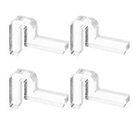 HAKIDZEL Clips d'aquarium 4mm 4pcs en Acrylique, Support de Fixation Stable pour Couvercle sans Bordure, Installation Rapide, Accessoires compatibles pour bocaux à Poissons et cuve d'eau