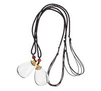 HAKIDZEL Collier 2 pièces avec pendentif globe en verre Collier sphère | Bijou pendentif flacon de 84 cm pour femme - Idéal pour Thanksgiving, Noël et le Nouvel An | Cadeau de fête pour femme