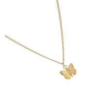 HAKIDZEL Collier Pendentif Papillonné Plaqué Or pour Femmes Élégantes | Alliage, Style Léger et Minimaliste, pour Tenue de Vacances, Saint Valentin, Association Facile