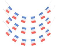 HAKIDZEL Cordon de Drapeau National en Polyester pour Décoration Patriotique la Maison et Festivals, Banderole de Drapeaux Français pour Fête Nationale