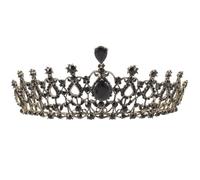 HAKIDZEL Couronne Décoration Délicate et Chic en Alliage Noir Élégante de Mariée Accessoire de Coiffure Noble pour Fêtes et Performances