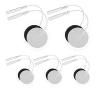 HAKIDZEL Coussinets Électrodes Ronds Lot de 10 Pièces Auto-adhésifs en Silicone et Tissu Non Tissé pour Stimulation Musculaire Professionnelle Adaptés pour la Relaxation Corporelle