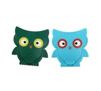HAKIDZEL Couvercle pour Lingettes Humides en Pp de Hibou, Lot de 2, Design Mignon, Conserve les Lingettes Fraîches et Humides, Rangement Pratique pour Salles de Bains et Salons