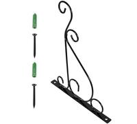 HAKIDZEL Crochet Simple et Robuste Mural en Fer Noir Antirouille Support Décoratif et Pratique pour Plantes Suspendues et Pots de Fleurs pour Balcon ou Intérieur