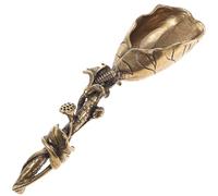HAKIDZEL Cuillère à thé en cuivre mini spatule lotus, pelle fine pour accessoires de thé en maison et maison de thé