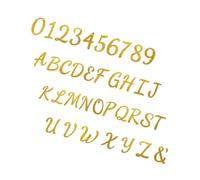 HAKIDZEL Décorations Noces D'or Lettres Dorées pour Mur 26 Lettres et Chiffres 0-9 en Papier et Paillettes, Réutilisables, Installation Facile, pour Fête Spéciale