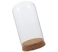 HAKIDZEL Dôme de Verre Micro-Paysage avec Bouchon Liège, Protection Fleurs | Surface Lisse, Base Plate Stable, Présentation Élégante pour Petites Figurines et Objets Précieux, Table de Mariage