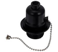 HAKIDZEL Douille Noire avec Interrupteur à Chaîne Support Lampe à Vis Filetée Remplacement Simple sans Outil Compatible Ampoules pour Lampes de Table et Lampadaires