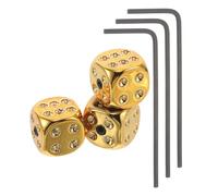 HAKIDZEL Ensemble de 3 Boutons de Guitare de Dés avec outons de Contrôle en Métal, Lot de Set, Or pour Guitare Électrique et Basse, pour Professionnels et Débutants