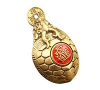 HAKIDZEL Figurine de Dragon Tortue en Laiton Base Stable, Symbole de Prospérité Vintage pour Bureau ou Présent de Pendaison de Crémaillère
