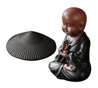 HAKIDZEL Figurine de Moine Infuseur à Thé Décorative en Céramique Créatif et Simple, Petite Statue Zen pour Cérémonie de Thé pour Bureau ou Maison