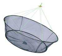 HAKIDZEL Filet de Pêche Pliable Portable 80 Cm de Diamètre en Matériau Résistant à l'usure, Piège à Crevettes et Crabes pour Eau Douce et Salée, Filet de Capture Pratique pour Pêche