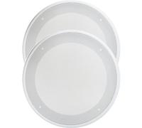 HAKIDZEL Filets de 2 Blancs de Voiture de Protection pour et Haut-parleurs en Acier Laminé à Froid et ABS Lot Légers Faciles à Installer pour Caissons de Basses et Petites Enceintes
