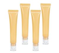 HAKIDZEL Flacon à Bille Vide Applicateur Roll-on pour Yeux 20g en Plastique Kaki 4pcs pour Huiles Essentielles, Voyage et Soins