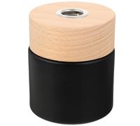 HAKIDZEL Flacon Diffuseur Cylindrique en Bois et Verre 100ml Portable pour Parfum D'ambiance Maison, Élégant et Pratique pour Fêtes d'anniversaire